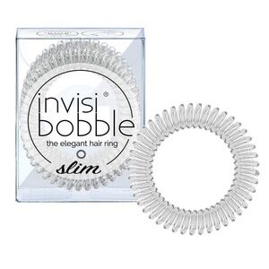 Invisibobble Slim Elegant Hair Ring Ties in Crystal Clear | NEW | 3 Pack
